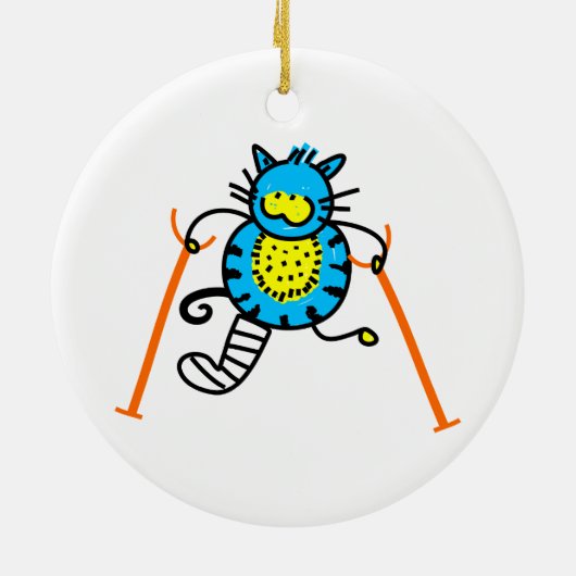 Verletzte Katze Keramikornament (Hinten)