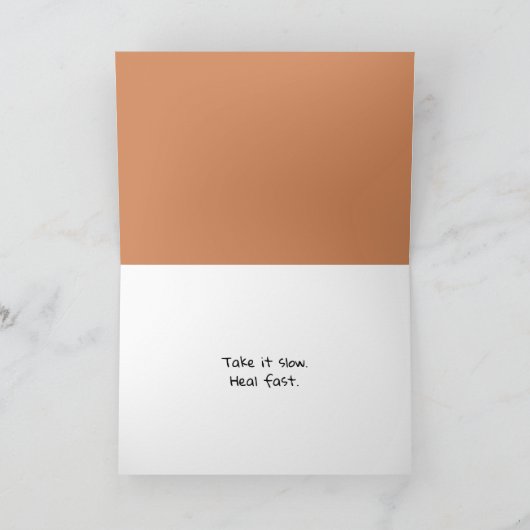 Verletzte Tortoise wird bald gut Karte (Innenseite)