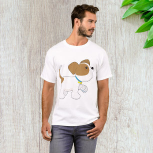 Verletzter Welpe mit verbundenem Pfote T-Shirt