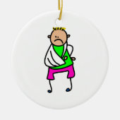 Verletztes Kind Keramikornament (Vorne)