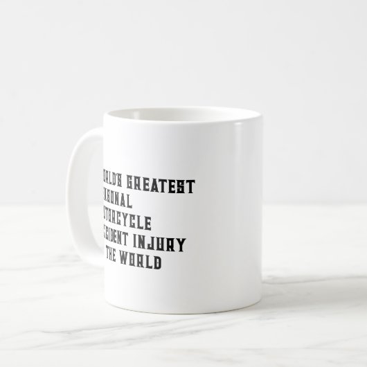 Verletzung des Anwalts eines Motorradunfalls Kaffeetasse (Vorderseite Links)