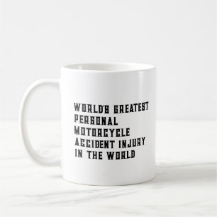 Verletzung des Anwalts eines Motorradunfalls Kaffeetasse