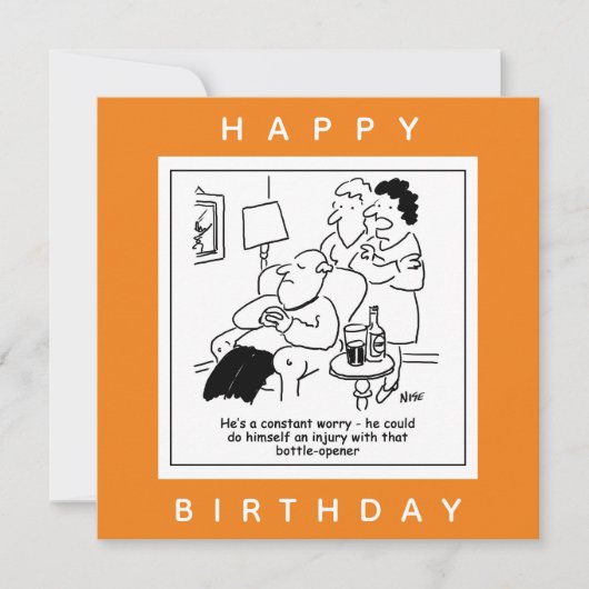 Verletzung durch einen Cartoon mit dem "Bottle Ope Karte (Vorderseite)