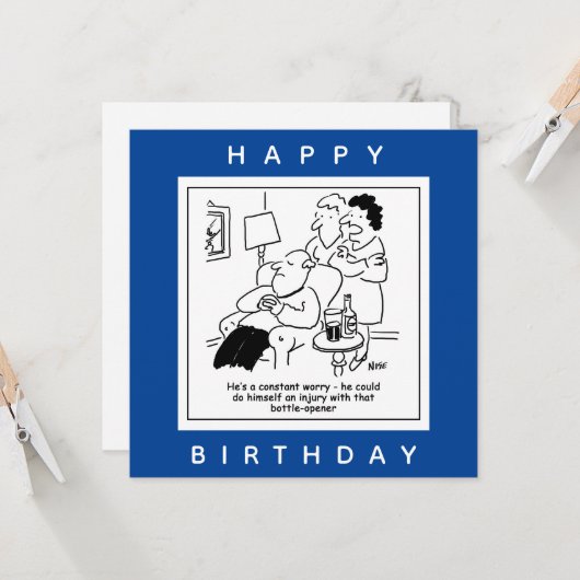 Verletzung durch einen Cartoon mit dem "Bottle Ope Karte (Vorderseite/Rückseite Beispiel)