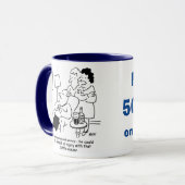 Verletzung durch einen Flaschenöffner. Funny Joke Tasse (Vorderseite Links)