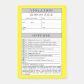 Verletzung von Fakes Post-it Klebezettel (Vorderseite)