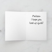 Verletzungen mit gebrochenen Armen werden bald gut Karte (Innenseite)