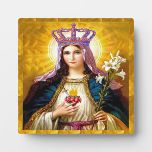 Verletzungen von Virgin Mary Fotoplatte