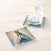 Verletzungen von Virgin Mary Glasuntersetzer (Schrägansicht)