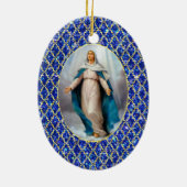 Verletzungen von Virgin Mary Keramik Ornament (Hinten)