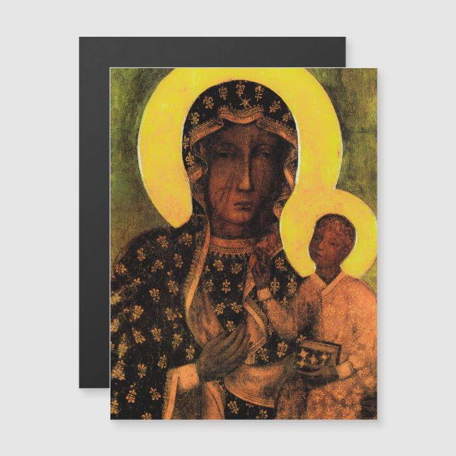 Verletzungen von Virgin Mary Magnetkarte (Vorne/Hinten)