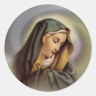 Verletzungen von Virgin Mary Runder Aufkleber