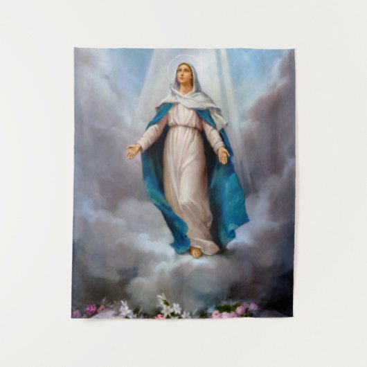 Verletzungen von Virgin Mary Wandteppich (Vorderseite)