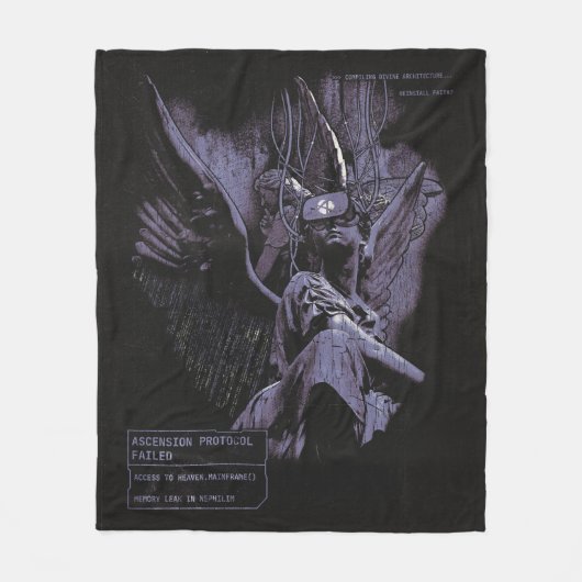 Verleugnete Szenarienansicht - Techno-Goth Streetw Fleecedecke (Vorderseite)