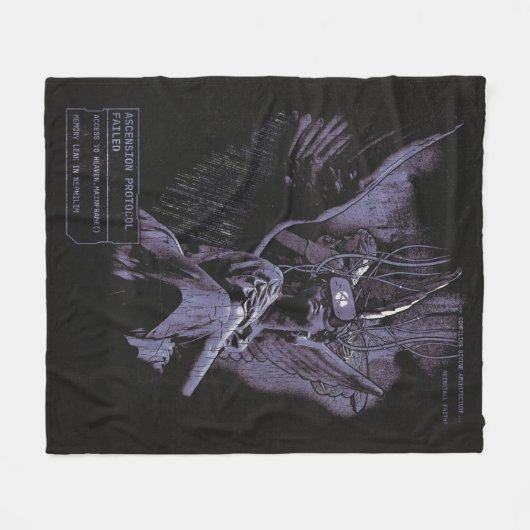 Verleugnete Szenarienansicht - Techno-Goth Streetw Fleecedecke (Vorderseite (Horizontal))