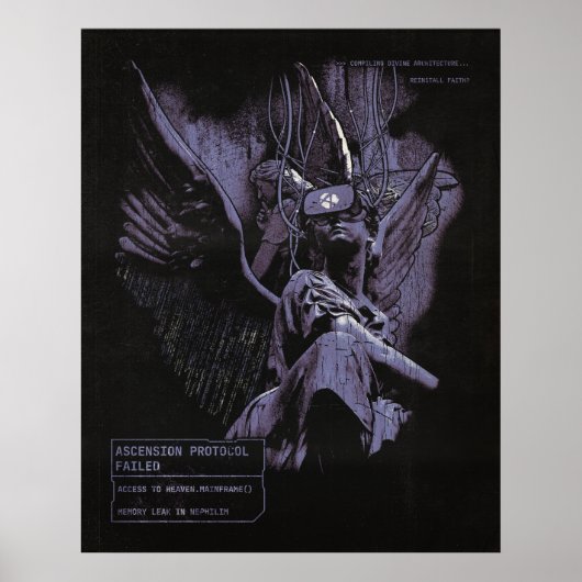 Verleugnete Szenarienansicht - Techno-Goth Streetw Poster (Vorne)