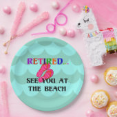 Verleumdet...sehen Sie sich am Strand Pappteller (Party)