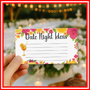 Verlieb dich auf den ersten Spritz Date Night Idee Begleitkarte
