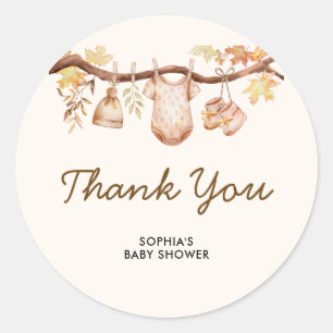 Verlieb dich Baby Shower Danke Runder Aufkleber