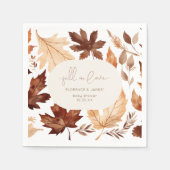 Verlieb dich Baby Shower Party  Serviette (Vorderseite)
