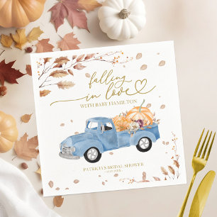 Verlieb dich Baby Shower zum Fallen Serviette