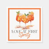 Verlieb dich beim ersten Spritz Modern Citrus Serviette (Vorderseite)