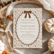 Verlieb dich Einladung zur Babyparty im Herbst