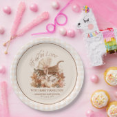 Verlieb dich Gingham-Baby-Party Pappteller (Party)