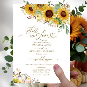 Verlieb dich in das Kürbis-Budget-Hochzeitseinladu Flyer