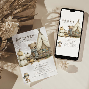 Verlieb dich in die Wald-Bär-Babyparty Einladung