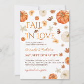 Verlieb dich in Floral Herbst-Baby-Party Einladung (Vorderseite)