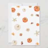 Verlieb dich in Floral Herbst-Baby-Party Einladung (Rückseite)