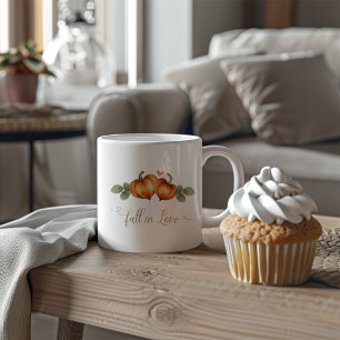 Verlieb dich in Kürbis-Herz-Junggesellinnenabschie Kaffeetasse