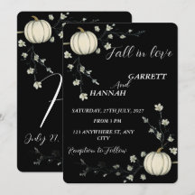Verlieb dich in Schwarze Herbst-Pumpkin-Hochzeit