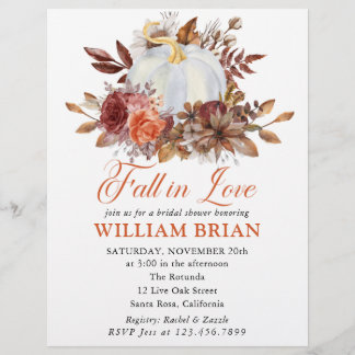 Verlieb dich Kürbis Verlieb dich Blumen Hochzeit Flyer