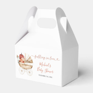 Verlieb dich Kürbiswagen Floral Baby Shower Geschenkschachtel