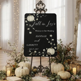 Verlieb dich Schwarze Herbst-Kürbis-Hochzeit