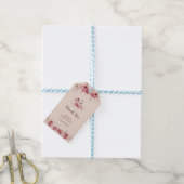Verliebe dich Boho Rosa Kürbis Danke Geschenkanhänger (Mit Garn)