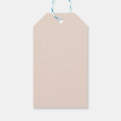 Verliebe dich Boho Rosa Kürbis Danke Geschenkanhänger (Rückseite)