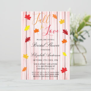 Verliebe dich Brautparty zum Herbstlaub Einladung
