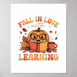 Verliebe dich in das Lernen Herbst-Erntedank-Lehre Poster