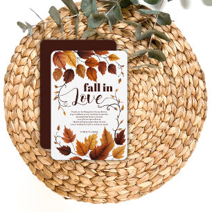 Verliebe dich in den Herbst-Blätter-Baby- Shower Dankeskarte