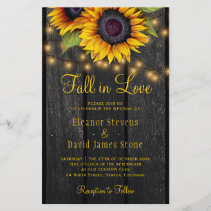 Verliebe dich in ländliche Sonnenblumen-Hochzeit
