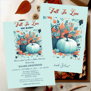 Verliebe dich Kürbis Ländliche Country Baby Shower Einladung