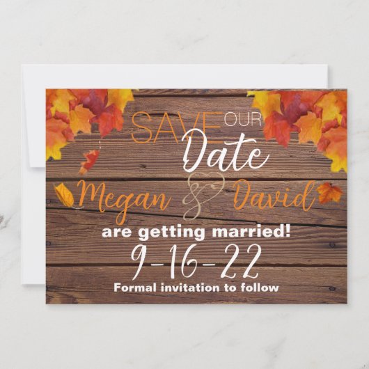 Verliebe dich und halte das Datum fest Save The Date (Vorderseite)