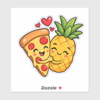 Verliebt auf den ersten Bissen - Pizza trifft Anan Aufkleber