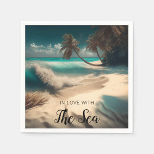 Verliebt in das Meer Tropische Kunst Serviette