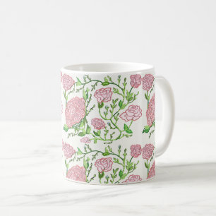Verliebt ins Leben und Blumen malen Kaffeetasse