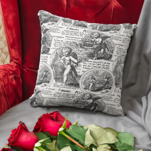 Verliebte Amor-Romantische Vintage-Valentinstag Kissen