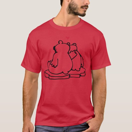 Verliebte Eisbären Mädchen T-Shirt (Vorderseite)